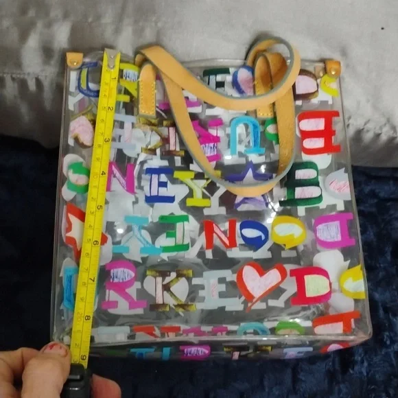 Dooney & Burke Colorful Transparent Tote Bag Super Cute Excellent Condition! - Picture 5 of 6